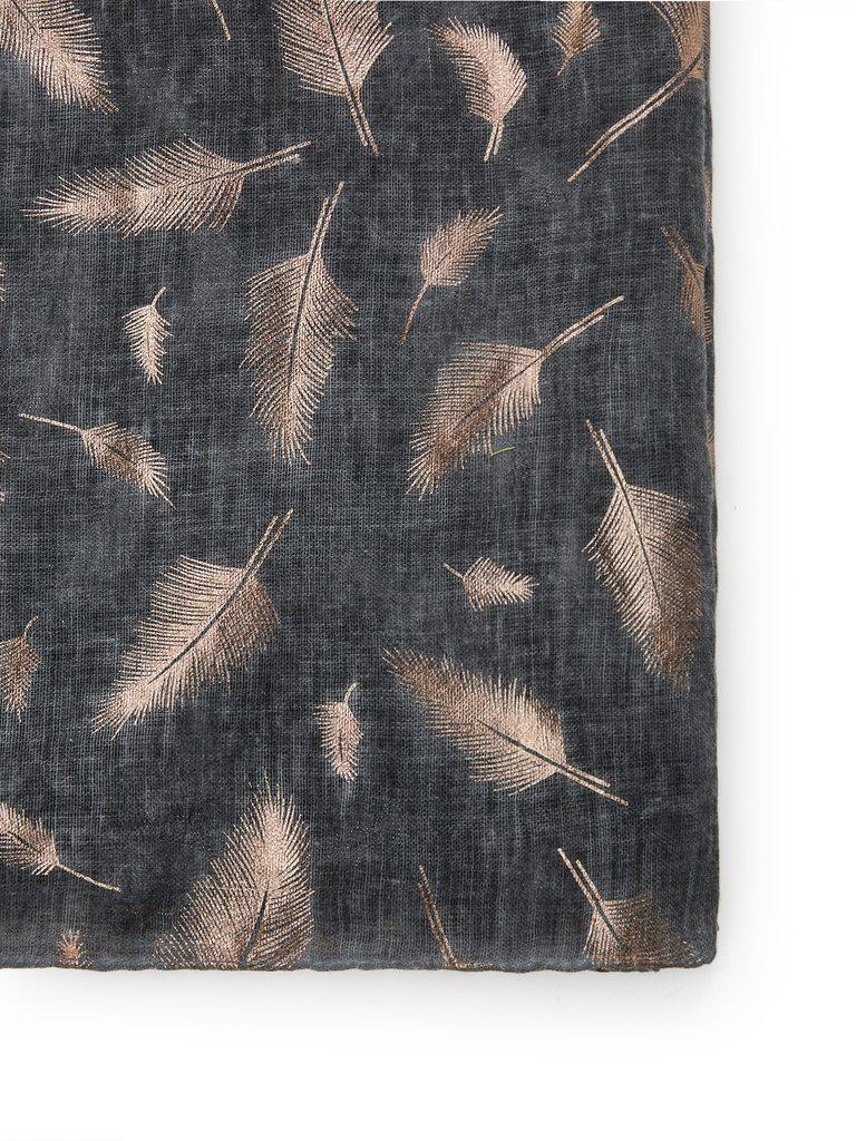 Feather Print Scarf-accessories-Des Mess