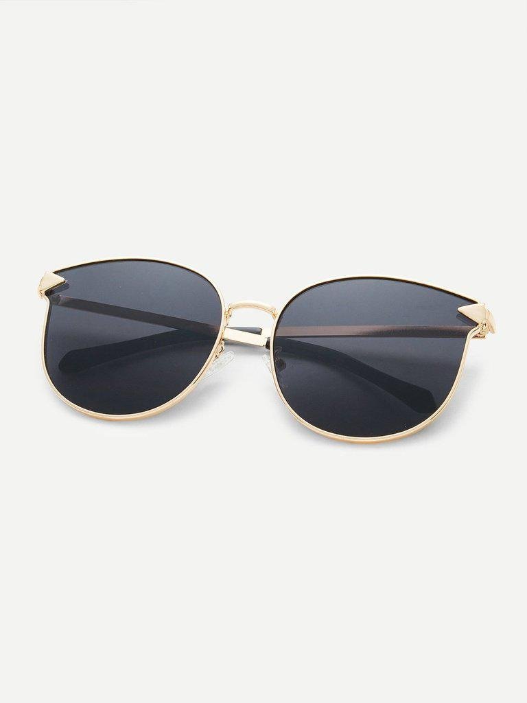 Metal Frame Flat Lens Sunglasses-accessories-Des Mess