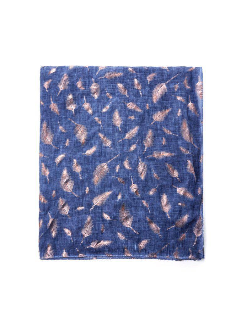 Feather Print Scarf-accessories-Des Mess