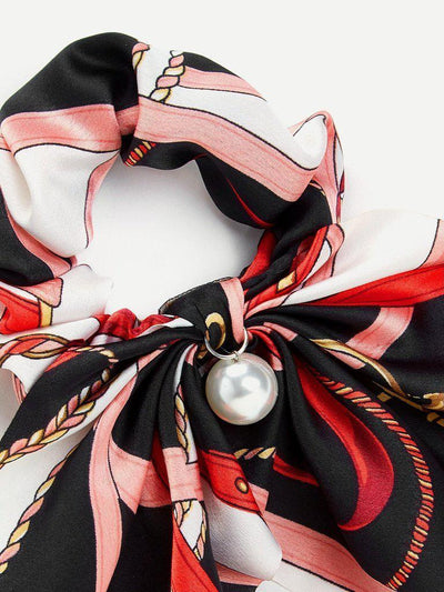 Knot Design Hair Tie With Faux Pearl-hair-Des Mess