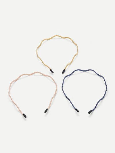 Wave Shape Headband 3pcs-hair-Des Mess