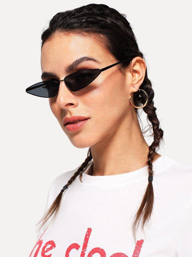 Skinny Frame Cat Eye Sunglasses-accessories-Des Mess