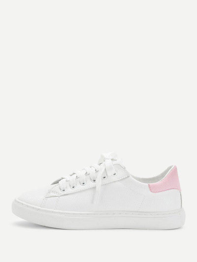 Lace Up Round Toe Sneakers-shoes-Des Mess