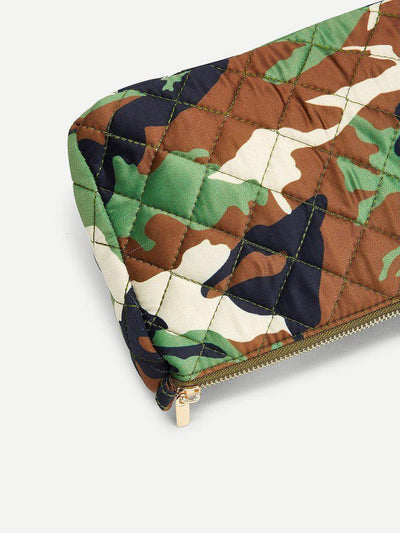 Camouflage Printed Makeup Bag-makeup-Des Mess