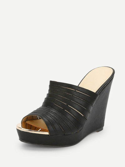 Strappy Platform Wedge Mules-shoes-Des Mess