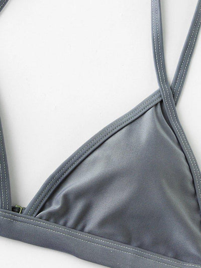 Open Back Triangle Bikini Set-swimwear-Des Mess