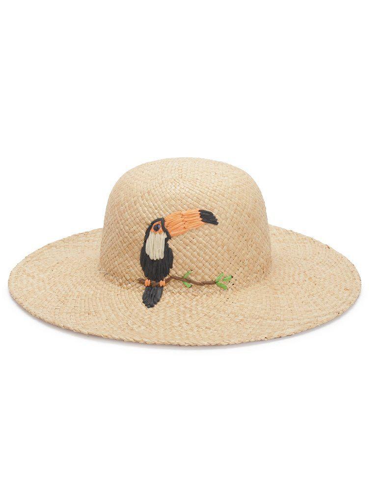 Bird Decorated Straw Hat-accessories-Des Mess