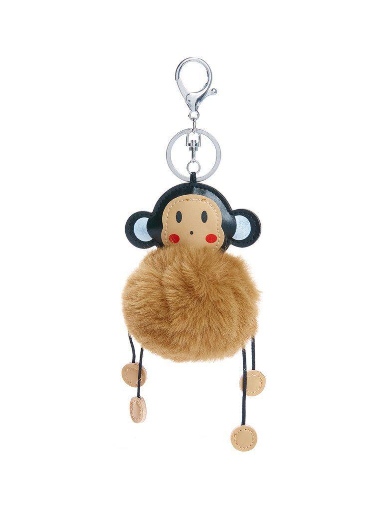Monkey Keychain With Pom Pom-others-Des Mess