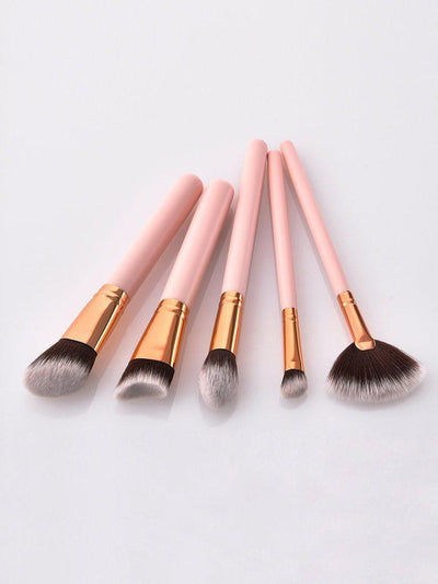 Two Tone Handle Makeup Brush Set 5Pc-makeup-Des Mess