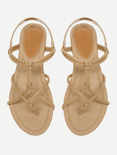 Toe Post Strappy Flat Sandals-shoes-Des Mess