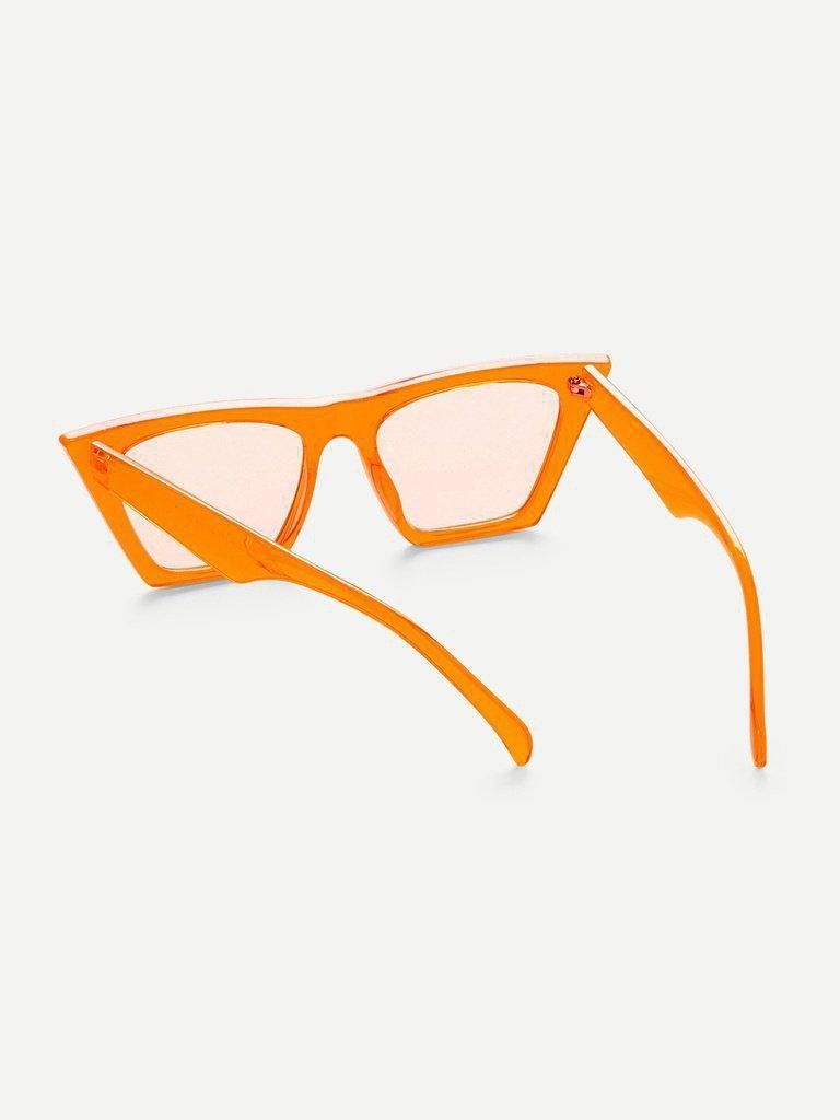 Cat Eye Flat Lens Sunglasses-accessories-Des Mess
