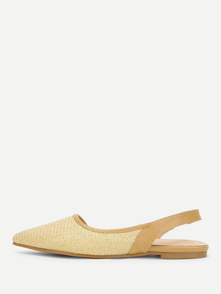 Pointed Toe Straw Flats-shoes-Des Mess