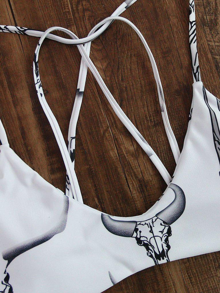 Animal Print Strappy Back Bikini Set-swimwear-Des Mess