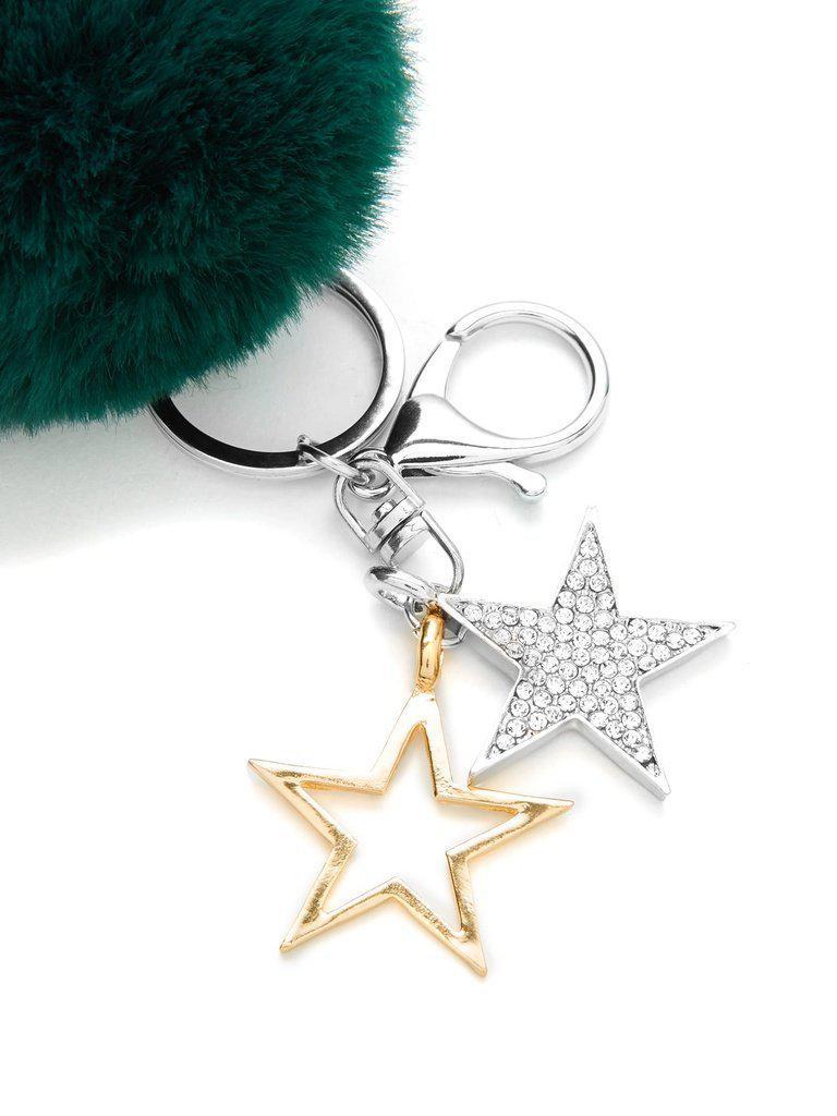 Star Detail Pom Pom Keychain-others-Des Mess