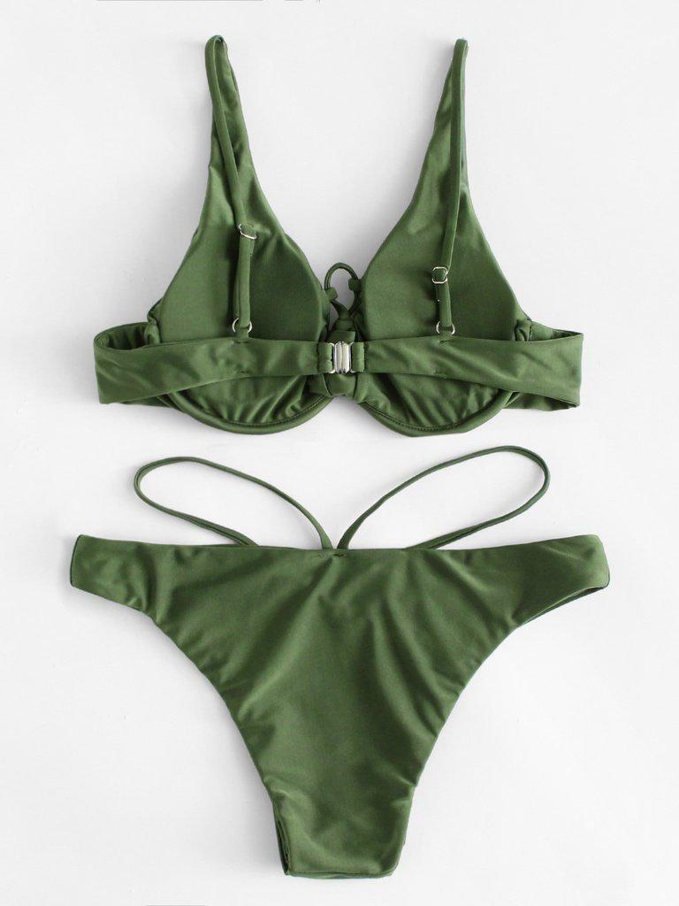 Criss Cross Bikini Set-swimwear-Des Mess