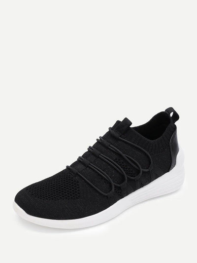 Knit Design Slip On Sneakers-shoes-Des Mess