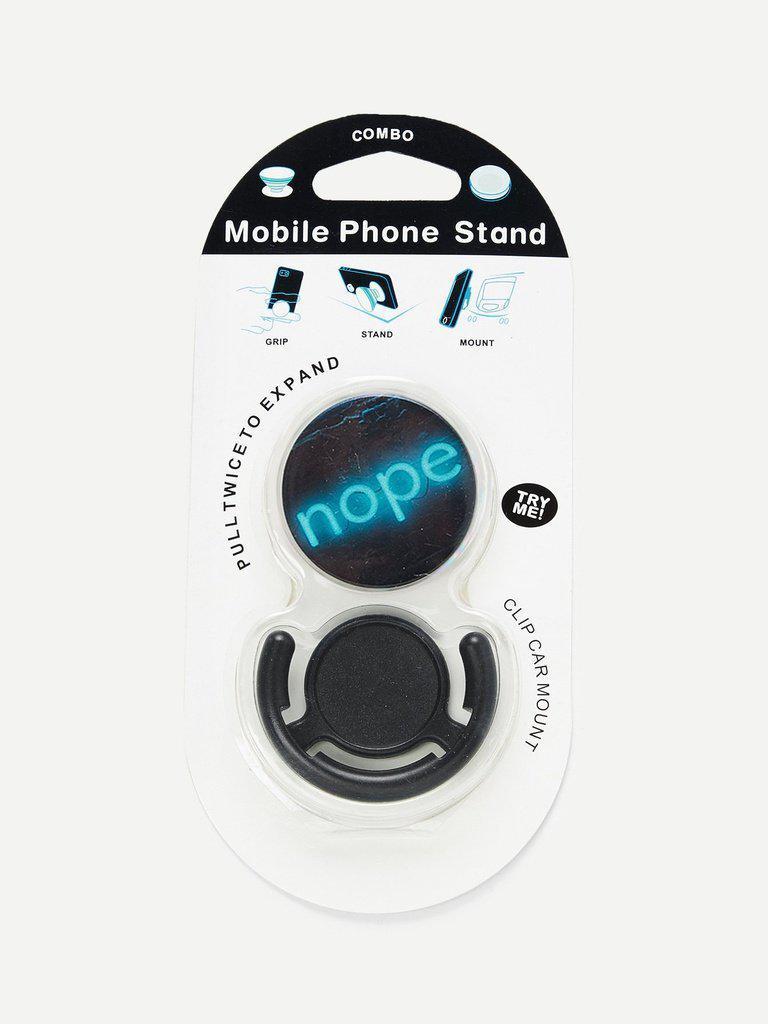 Slogan Print Gasbag Phone Holder-others-Des Mess