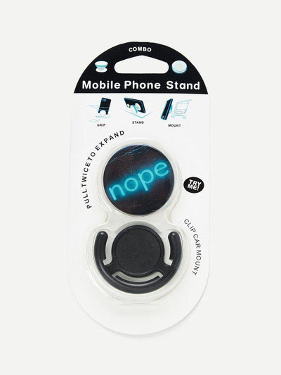 Slogan Print Gasbag Phone Holder-others-Des Mess