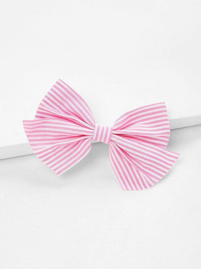 Striped Bow Hair Clip-hair-Des Mess