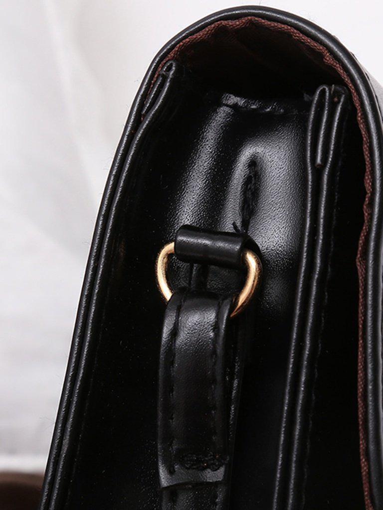 PU Flap Shoulder Bag-accessories-Des Mess