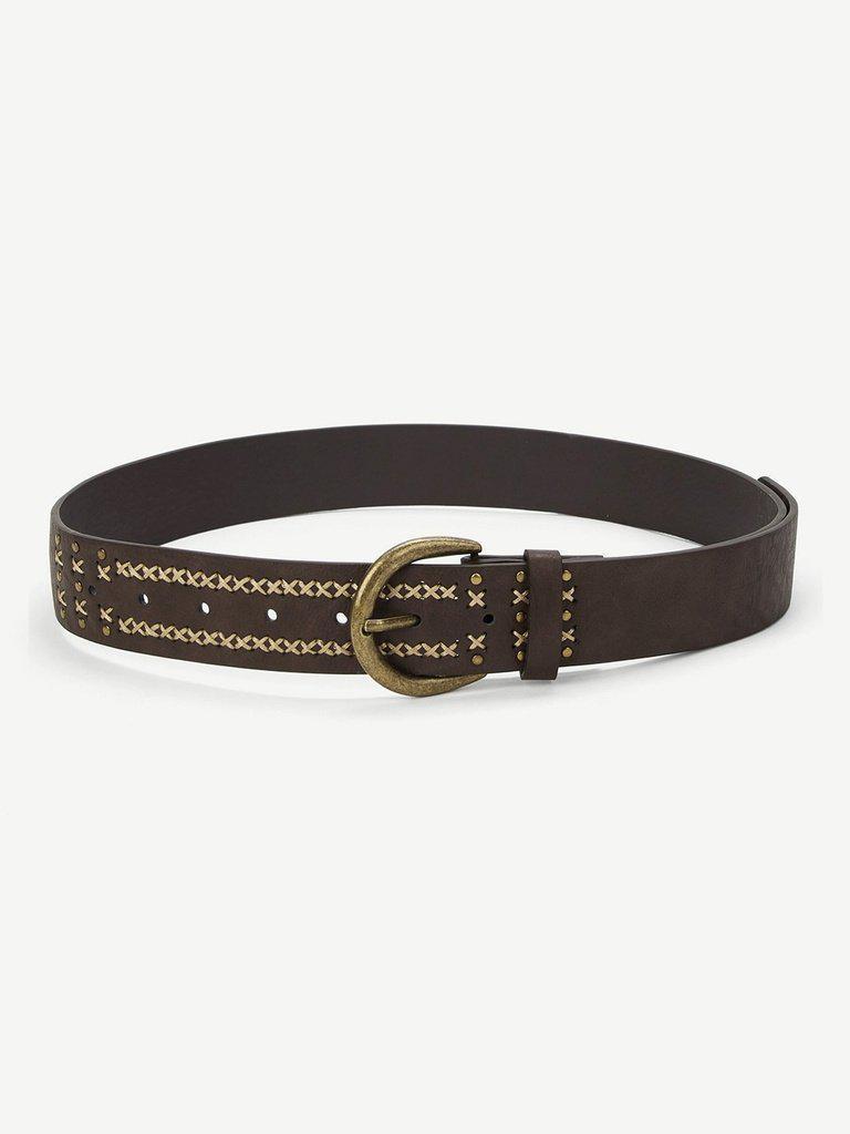 Criss Cross Metal Buckle Belt-accessories-Des Mess