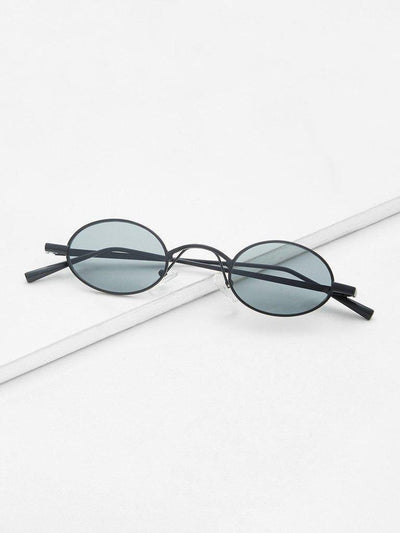 Metal Frame Oval Sunglasses-accessories-Des Mess