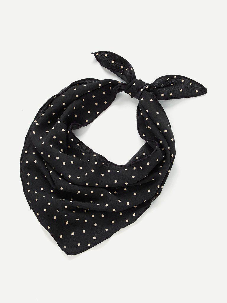 Polka Dot Print Twilly Scarf-accessories-Des Mess