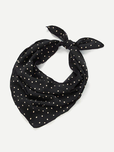 Polka Dot Print Twilly Scarf-accessories-Des Mess