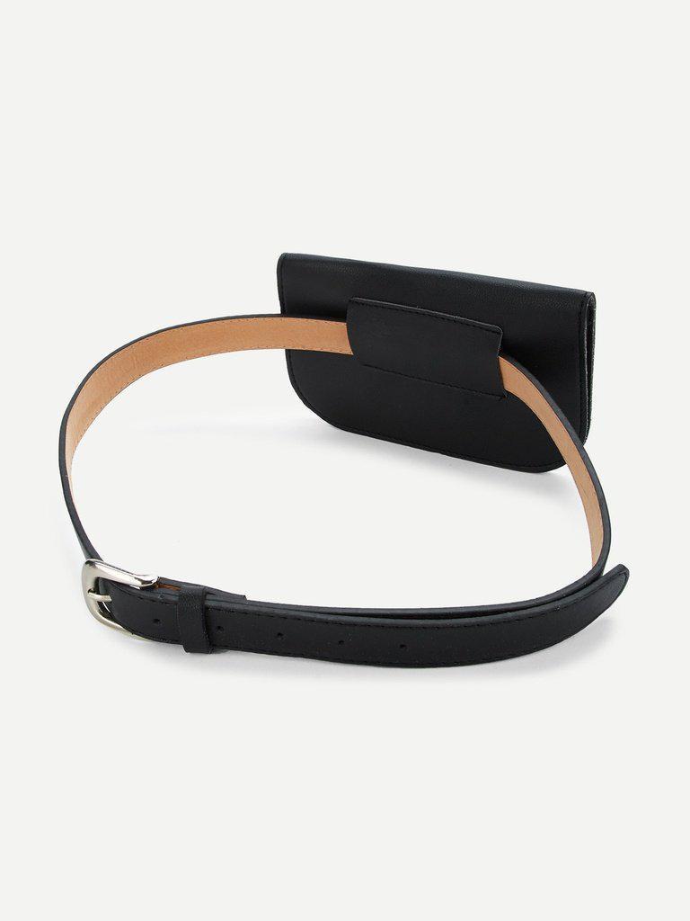 Metal Buckle Belt With Detachable Bag-accessories-Des Mess