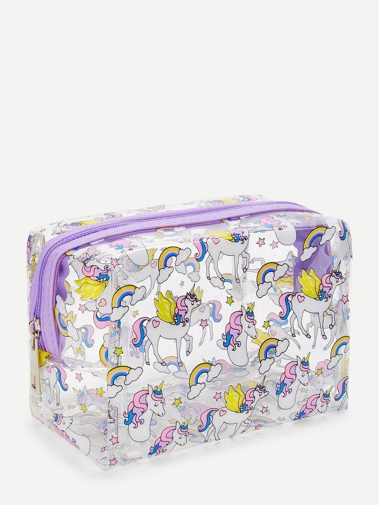 Unicorn Print Makeup Bag-makeup-Des Mess