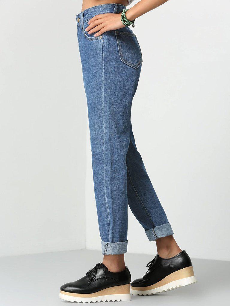 Rolled Up Mom Jeans-bottom-Des Mess