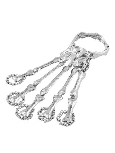 Hand Bone Design Bracelet With Finger Ring-jewelry-Des Mess
