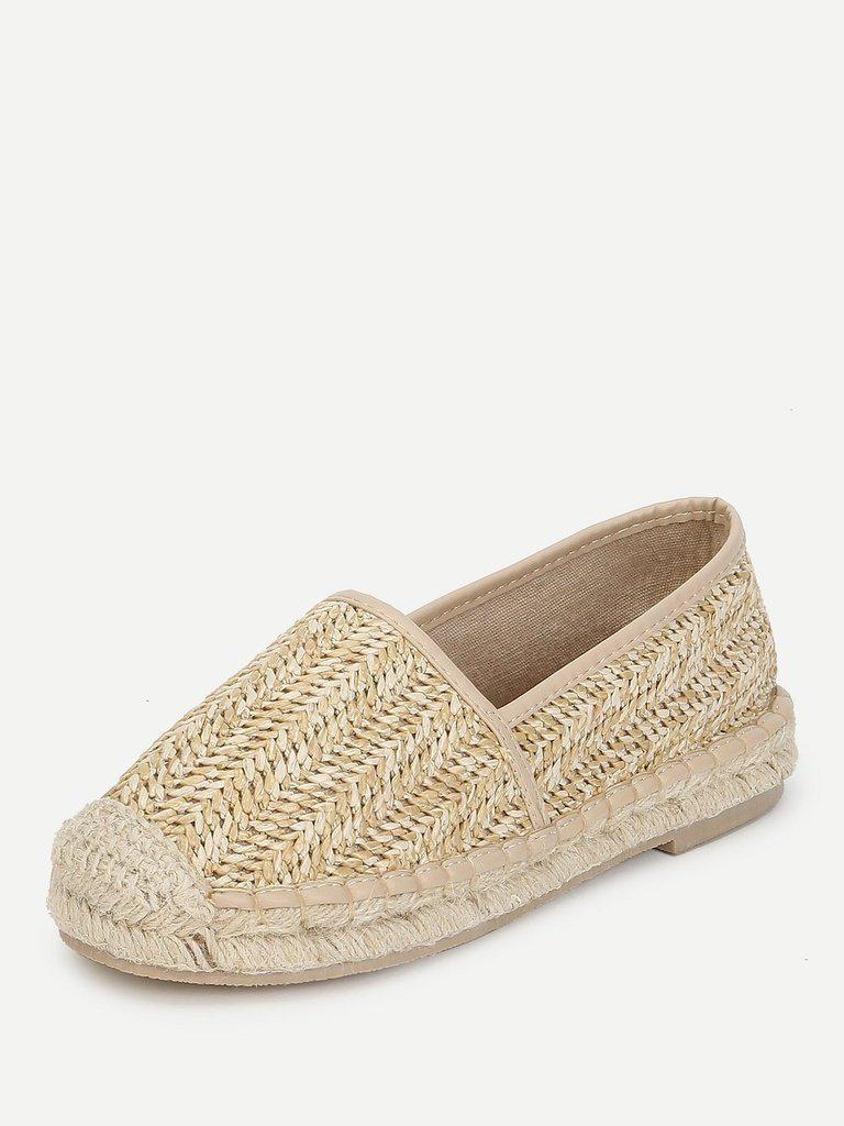Cap Toe Espadrille Flats-shoes-Des Mess
