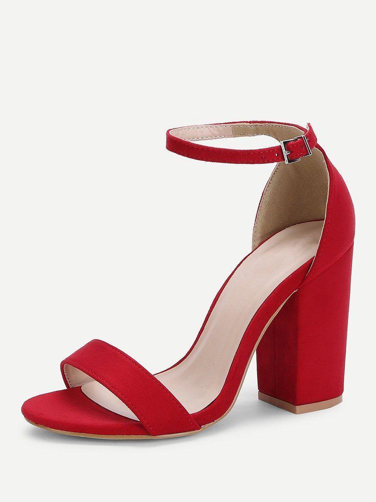 Two Part Ankle Strap Suede Heels-shoes-Des Mess