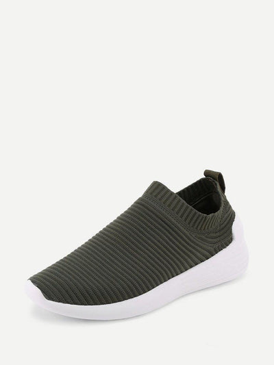 Knit Design Low Top Sneakers-shoes-Des Mess