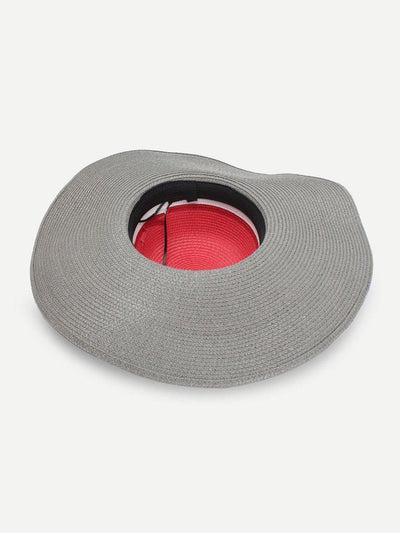 Color Block Design Floppy Hat-accessories-Des Mess