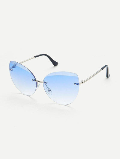 Rimless Cat Eye Sunglasses-accessories-Des Mess