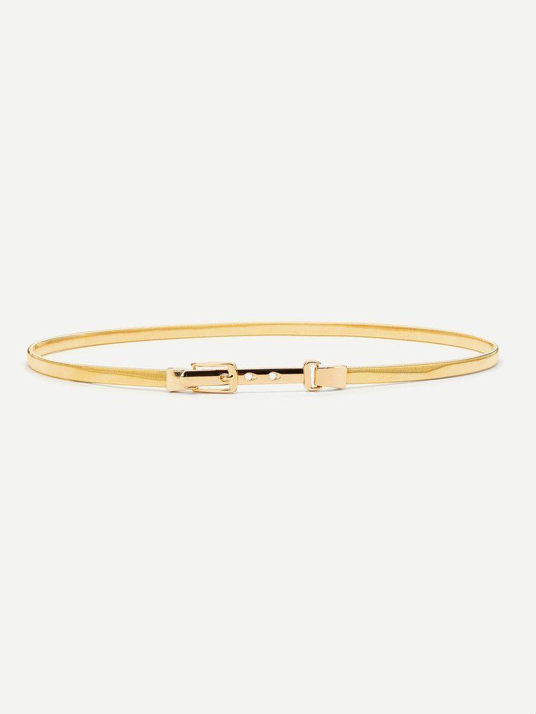 Metal Buckle Skinny Belt-accessories-Des Mess