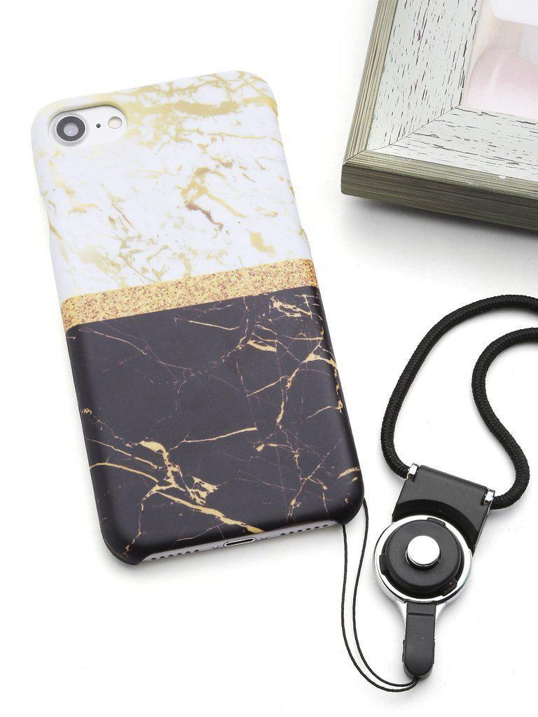 Color Block Marble Print iPhone Case-others-Des Mess