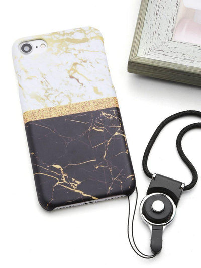 Color Block Marble Print iPhone Case-others-Des Mess
