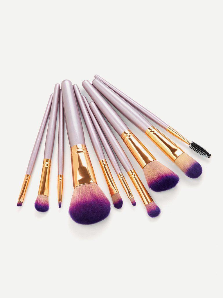 Ombre Bristle Professional Makeup Brush Set 10Pcs-makeup-Des Mess