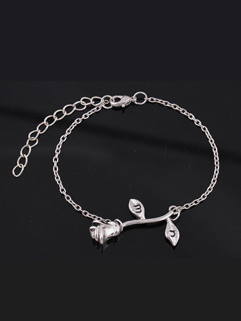 Rose Design Link Bracelet-jewelry-Des Mess