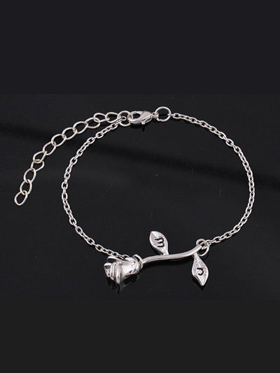 Rose Design Link Bracelet-jewelry-Des Mess