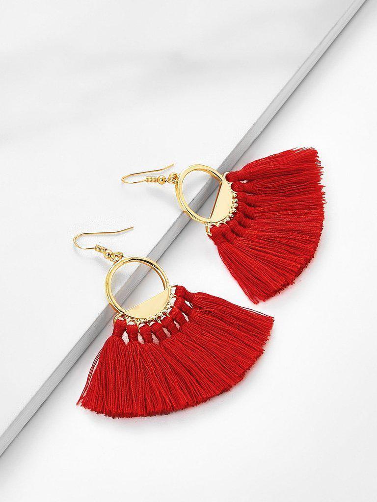 Tassel Drop Earrings-jewelry-Des Mess
