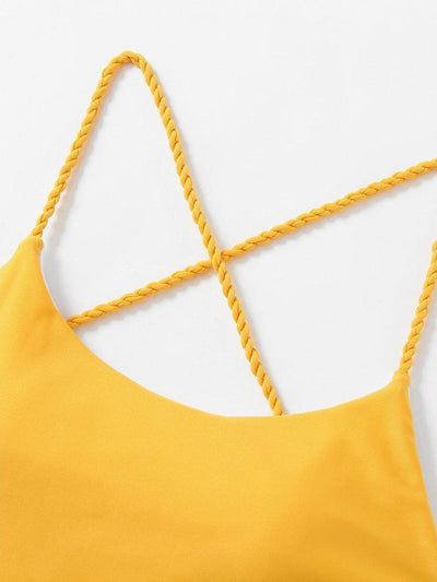 Criss Cross Open Back Swimsuit-swimwear-Des Mess