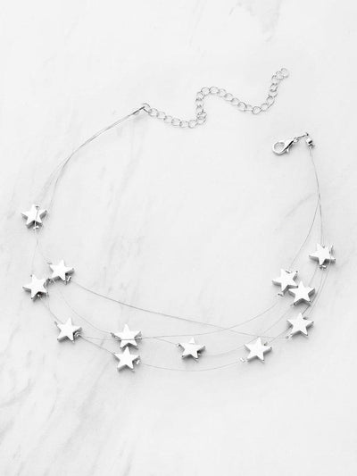 Star Design Layered Necklace-jewelry-Des Mess