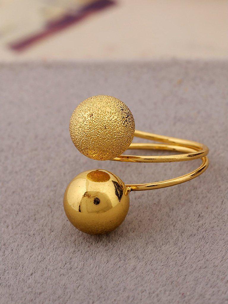 Spiral Design Ring With Ball-jewelry-Des Mess