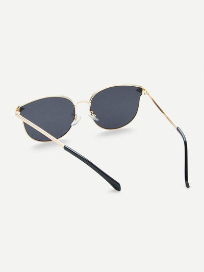 Metal Frame Flat Lens Sunglasses-accessories-Des Mess
