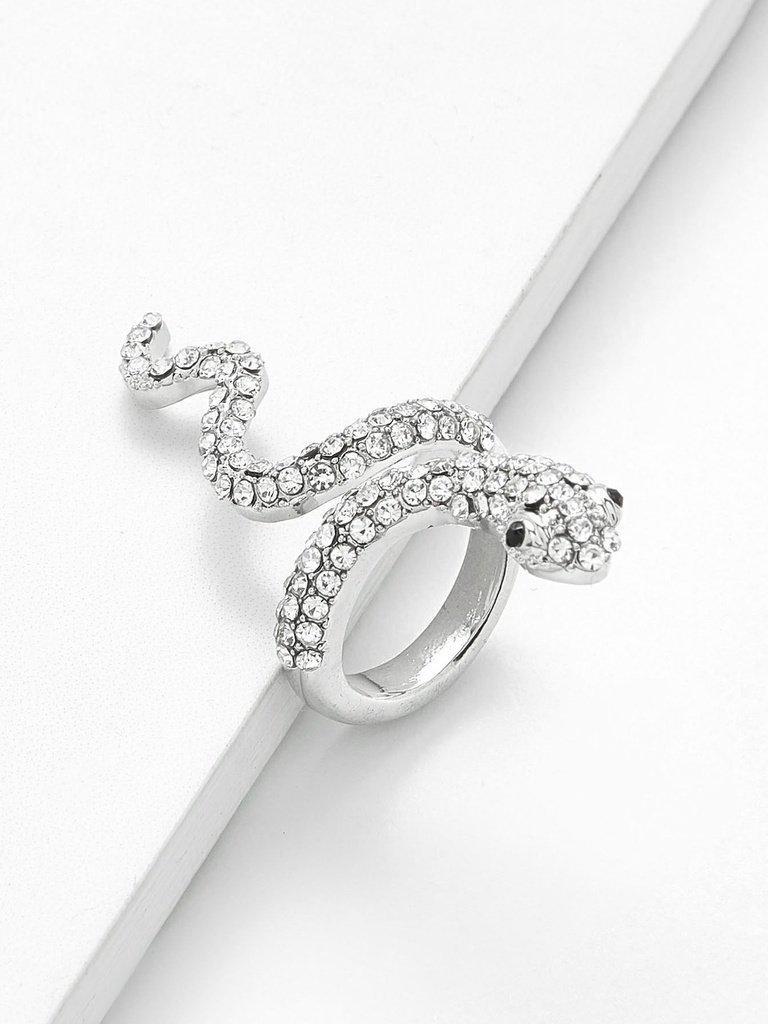 Rhinestone Snake Design Ring-jewelry-Des Mess