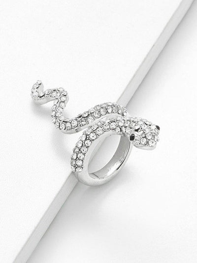 Rhinestone Snake Design Ring-jewelry-Des Mess